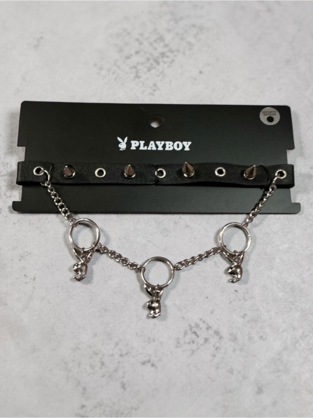 Playboy Chain Necklace Bunny Choker Silver